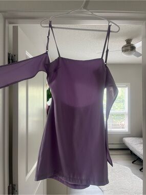 superdown Lilac tie back mini Slip Dress
